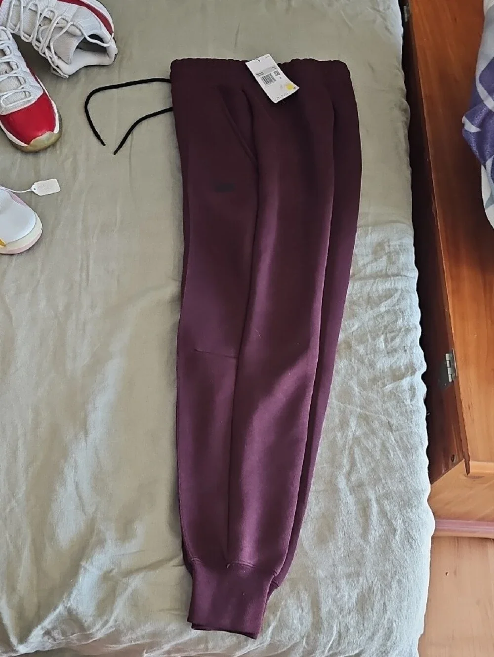 Nike Maroon Women's Jogger Track Pants with Drawstring